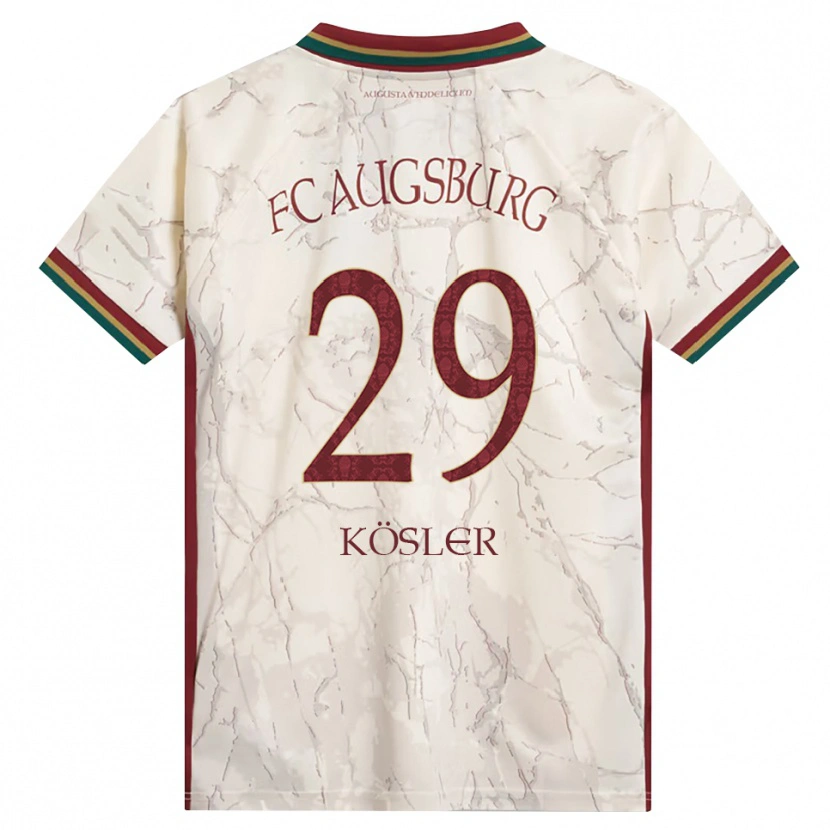Danxen Homme Maillot Maximilian Kösler #29 Vert Riz Blanc Bourgogne Tenues Domicile 2026/27 T-Shirt