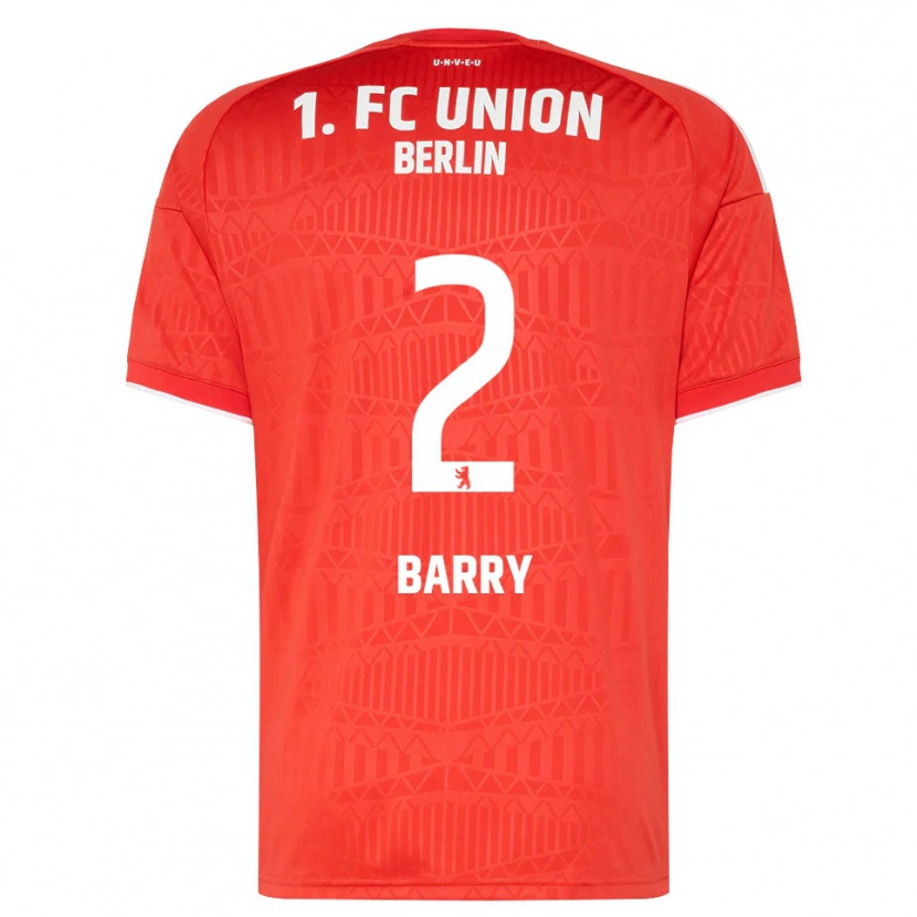 Danxen Homme Maillot Sadou Barry #2 Rouge Blanc Tenues Domicile 2026/27 T-Shirt