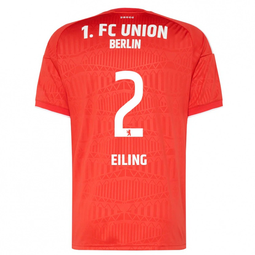 Danxen Homme Maillot Phillip Eiling #2 Rouge Blanc Tenues Domicile 2026/27 T-Shirt