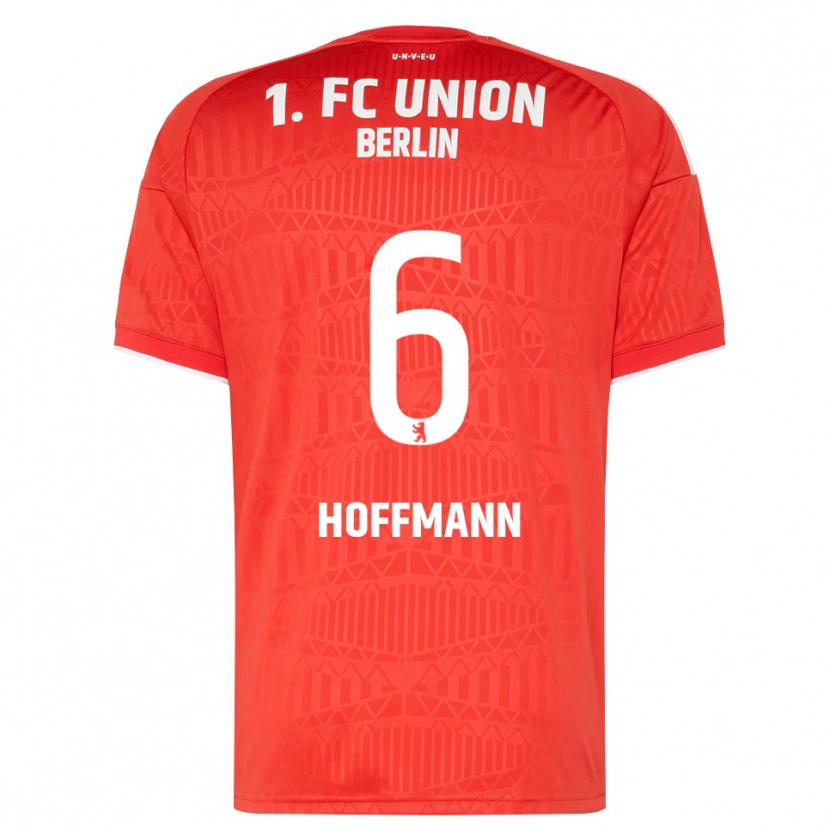 Danxen Homme Maillot Finn Hoffmann #6 Rouge Blanc Tenues Domicile 2026/27 T-Shirt