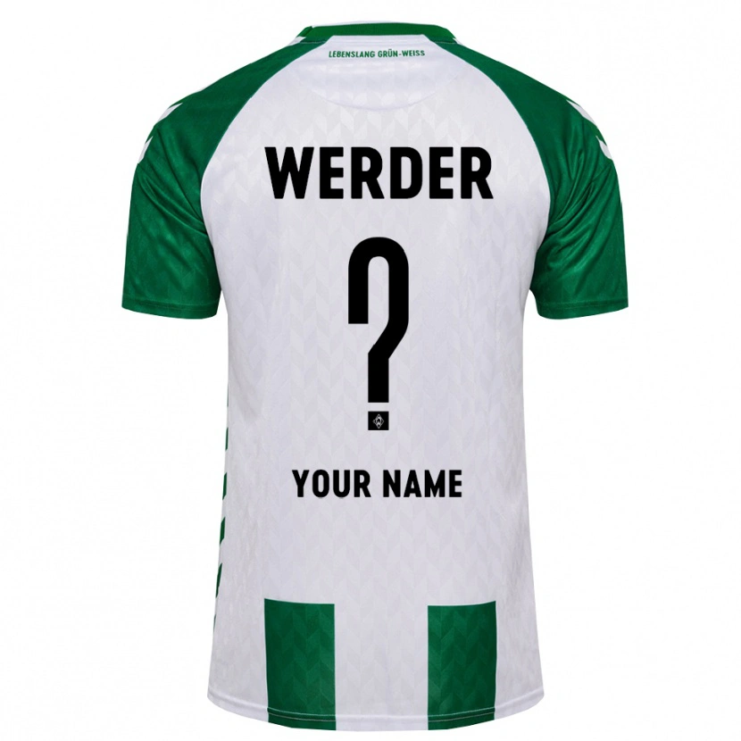 Danxen Homme Maillot Votre Nom #0 Vert Blanc Tenues Domicile 2026/27 T-Shirt
