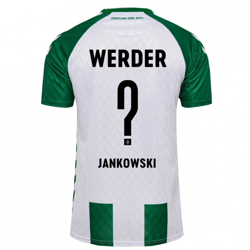 Danxen Homme Maillot Fiete Jankowski #0 Vert Blanc Tenues Domicile 2026/27 T-Shirt