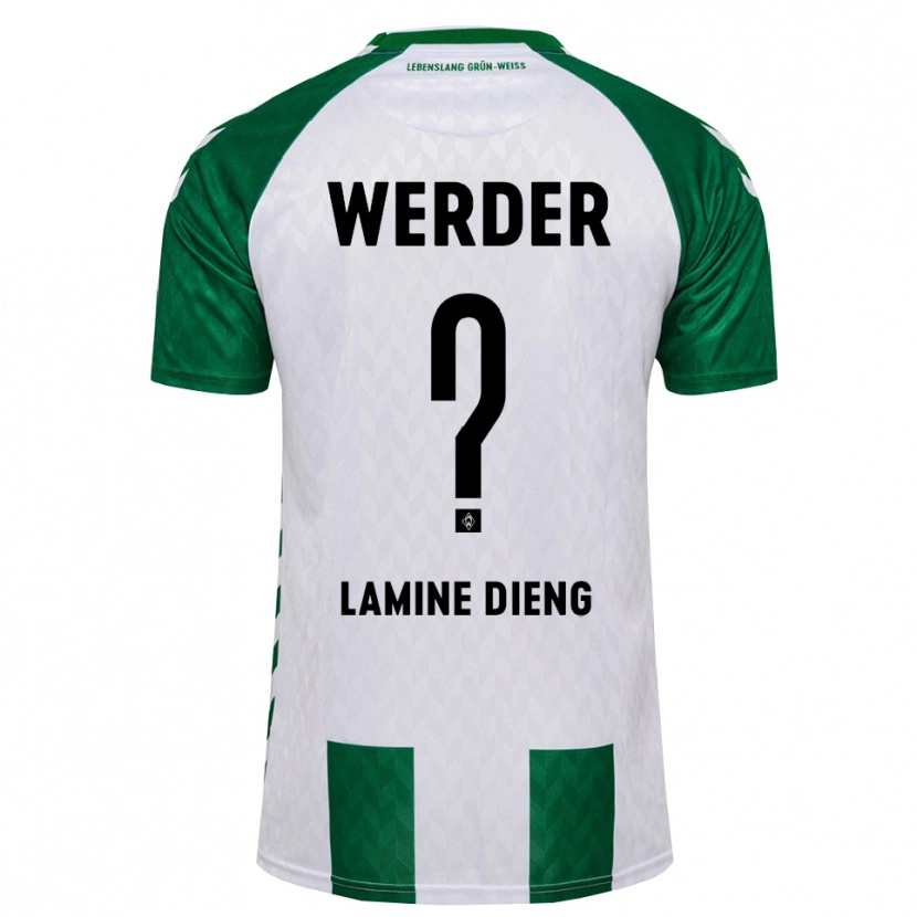Danxen Homme Maillot Mamadou Lamine Dieng #0 Vert Blanc Tenues Domicile 2026/27 T-Shirt