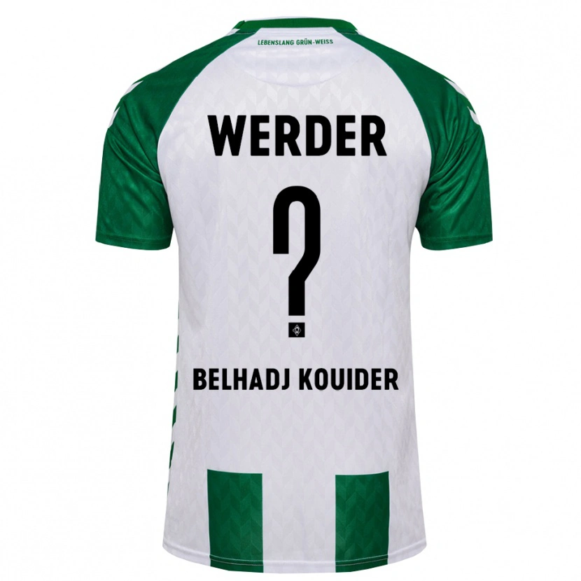 Danxen Homme Maillot Mahfoud Belhadj Kouider #0 Vert Blanc Tenues Domicile 2026/27 T-Shirt