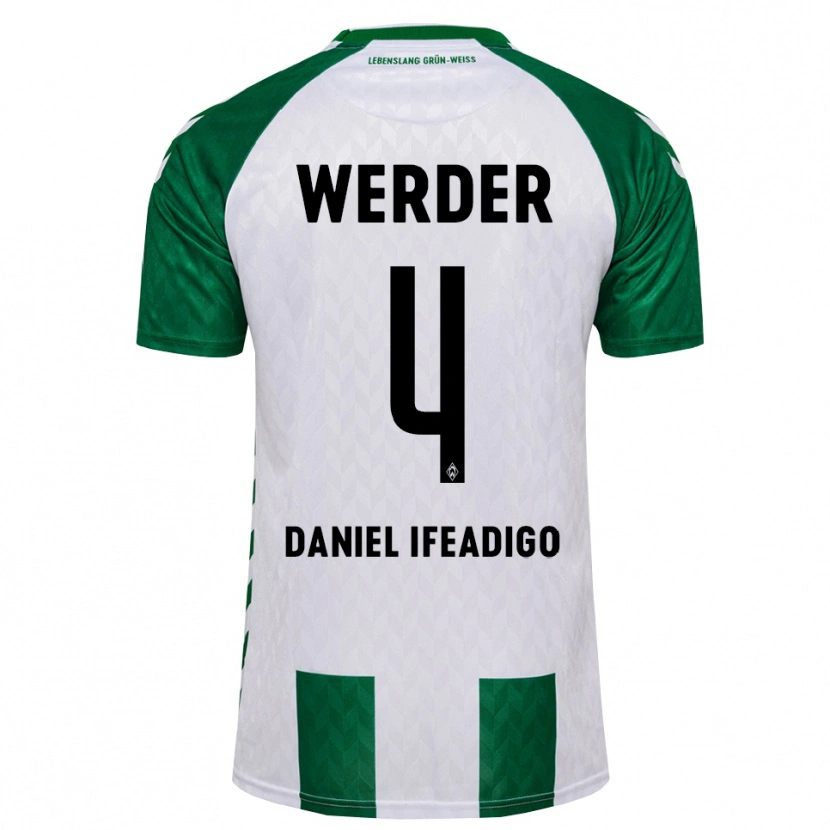 Danxen Homme Maillot Kamsiyonna Daniel Ifeadigo #4 Vert Blanc Tenues Domicile 2026/27 T-Shirt