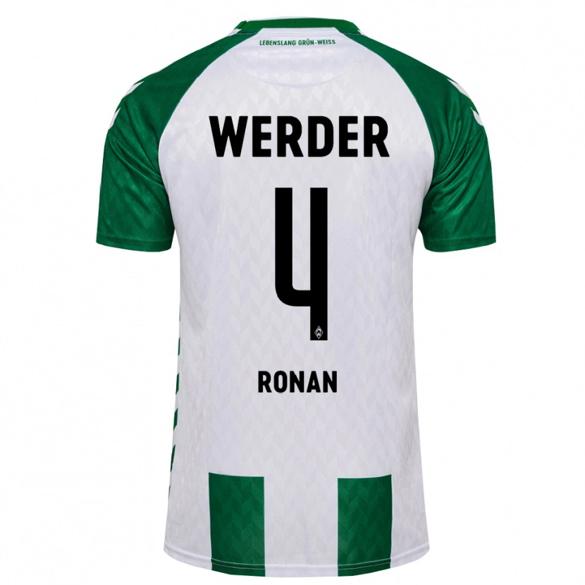 Danxen Homme Maillot Kaylie Ronan #4 Vert Blanc Tenues Domicile 2026/27 T-Shirt