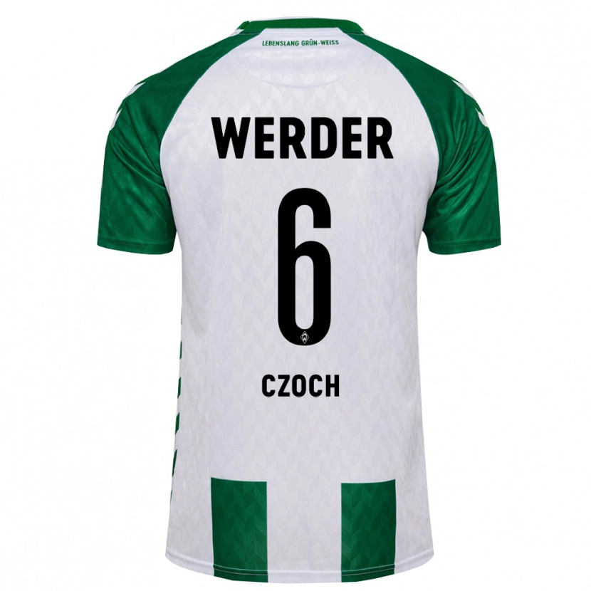 Danxen Homme Maillot Mike Czoch #6 Vert Blanc Tenues Domicile 2026/27 T-Shirt