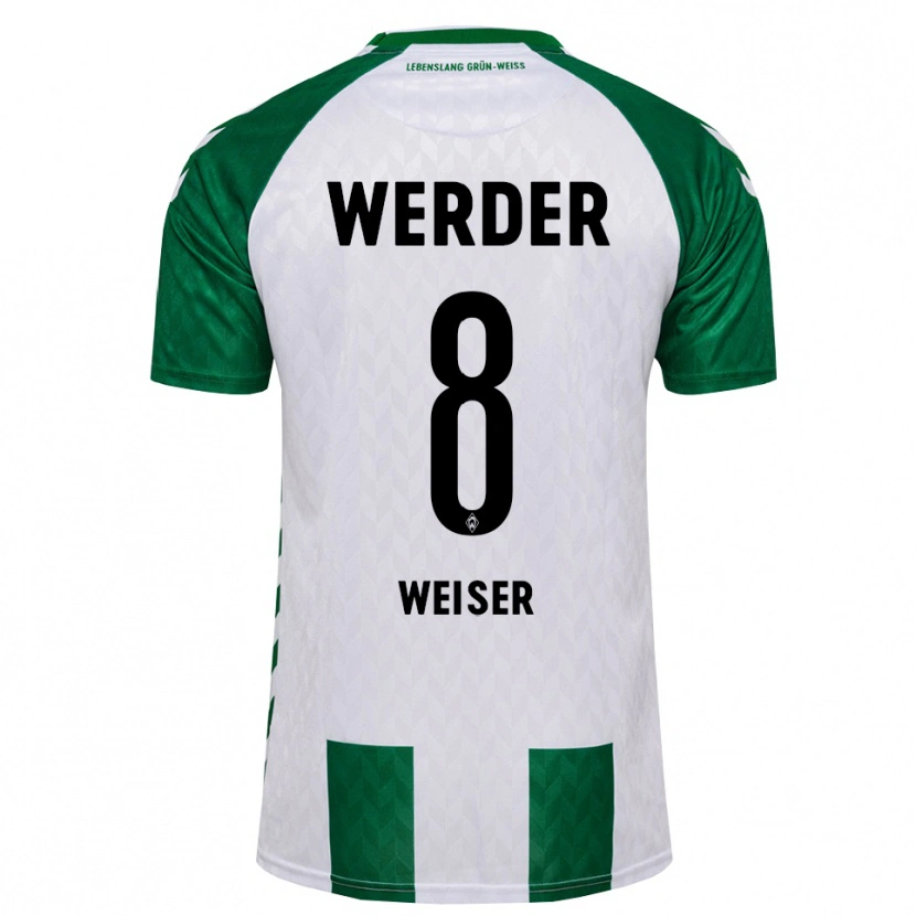 Danxen Homme Maillot Mitchell Weiser #8 Vert Blanc Tenues Domicile 2026/27 T-Shirt