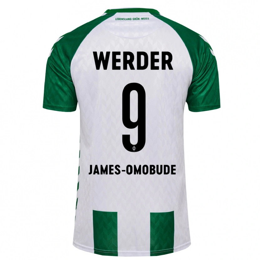 Danxen Homme Maillot Favor James-Omobude #9 Vert Blanc Tenues Domicile 2026/27 T-Shirt