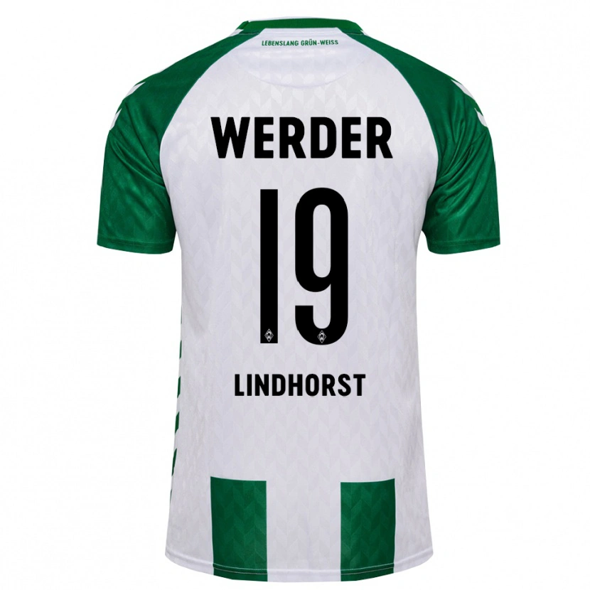 Danxen Homme Maillot Jerrit Lindhorst #19 Vert Blanc Tenues Domicile 2026/27 T-Shirt