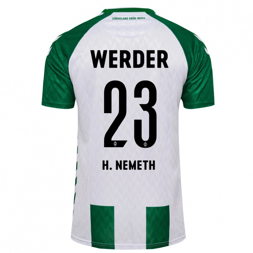 Danxen Homme Maillot Hanna Németh #23 Vert Blanc Tenues Domicile 2026/27 T-Shirt