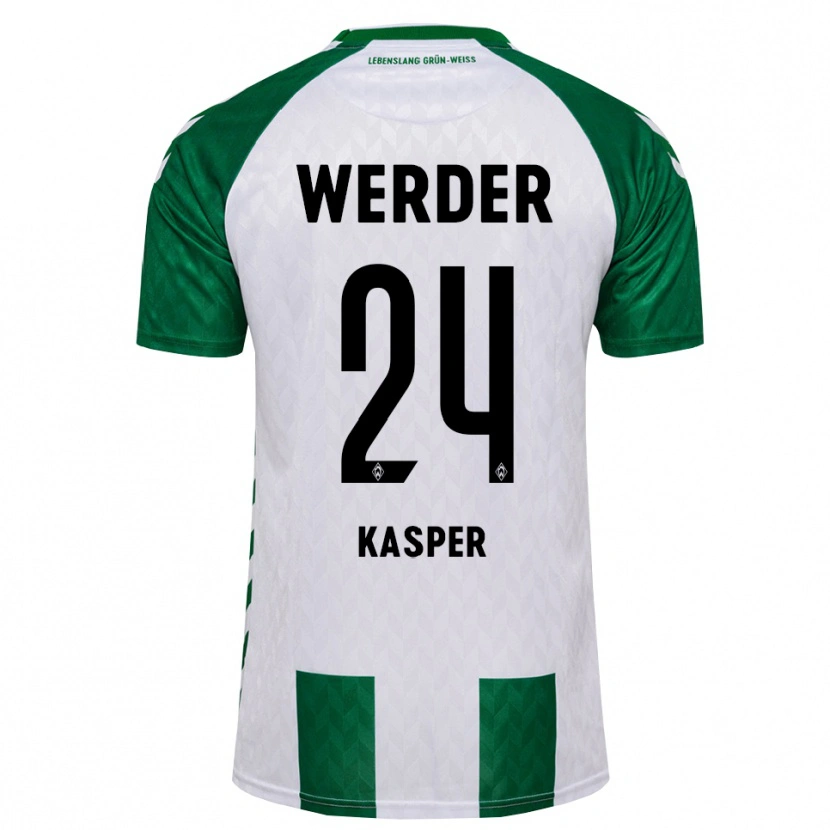 Danxen Homme Maillot Dominik Kasper #24 Vert Blanc Tenues Domicile 2026/27 T-Shirt