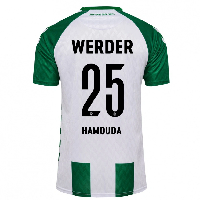 Danxen Homme Maillot Ramiz Hamouda #25 Vert Blanc Tenues Domicile 2026/27 T-Shirt