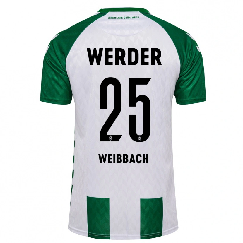 Danxen Homme Maillot Noah Weißbach #25 Vert Blanc Tenues Domicile 2026/27 T-Shirt
