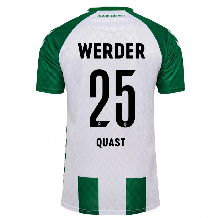 Danxen Homme Maillot Soenke Quast #25 Vert Blanc Tenues Domicile 2026/27 T-Shirt