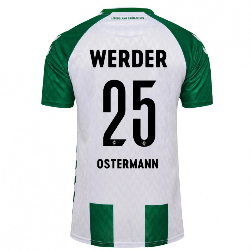 Danxen Homme Maillot Ben Ostermann #25 Vert Blanc Tenues Domicile 2026/27 T-Shirt