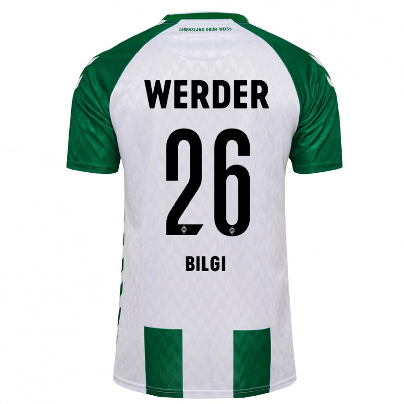 Danxen Homme Maillot Süleyman Bilgi #26 Vert Blanc Tenues Domicile 2026/27 T-Shirt