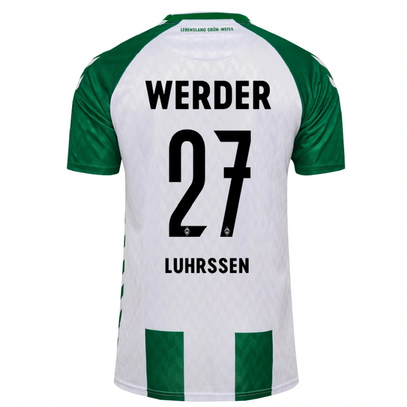 Danxen Homme Maillot Nina Luhrssen #27 Vert Blanc Tenues Domicile 2026/27 T-Shirt