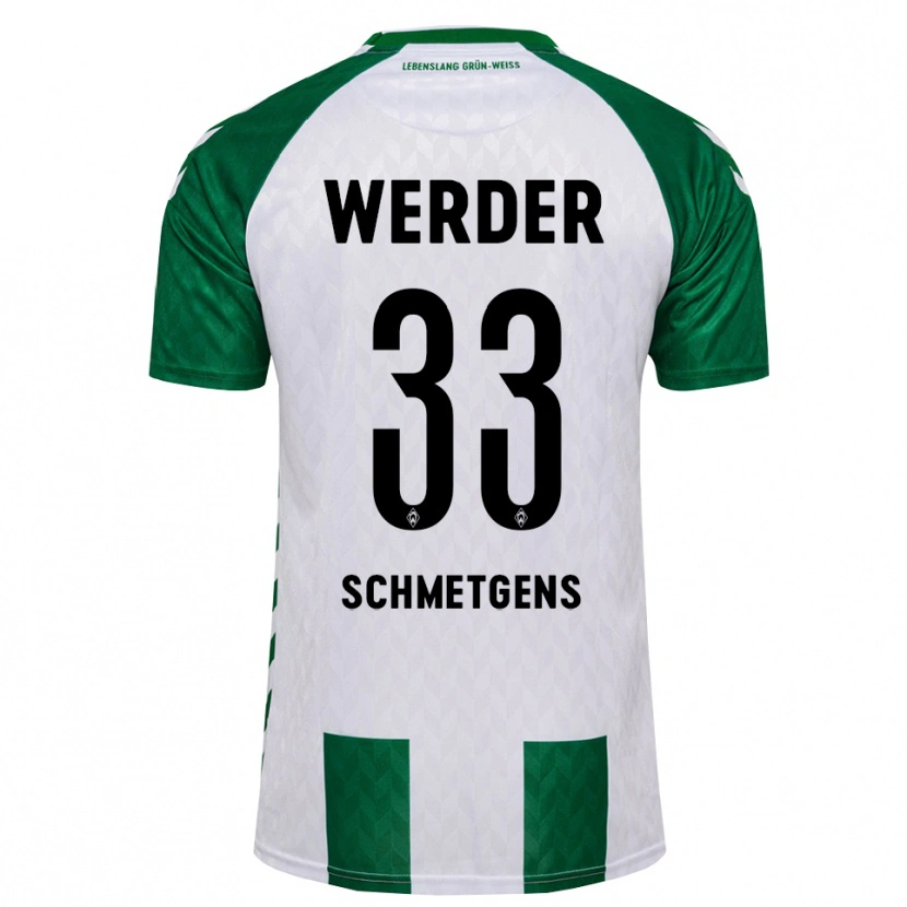 Danxen Homme Maillot Mick Schmetgens #33 Vert Blanc Tenues Domicile 2026/27 T-Shirt