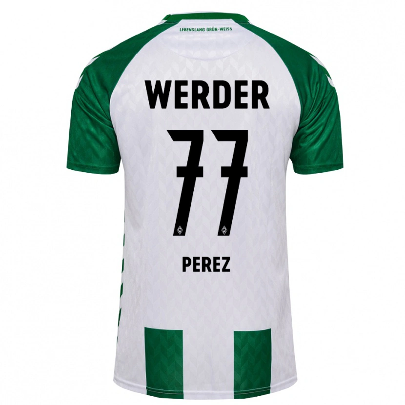 Danxen Homme Maillot Catalina Pérez Jaramillo #77 Vert Blanc Tenues Domicile 2026/27 T-Shirt