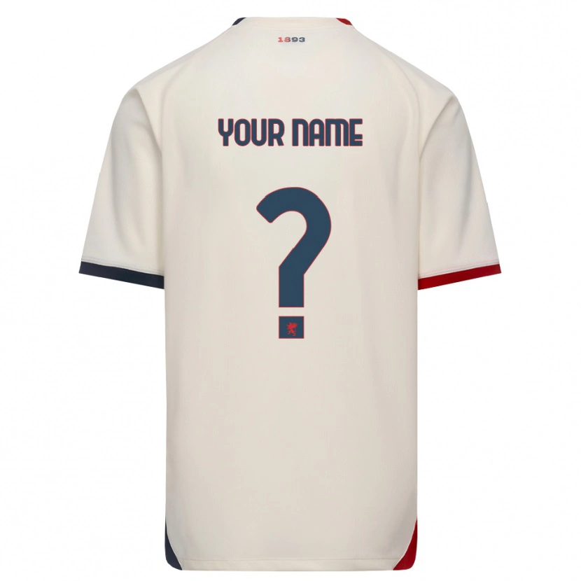 Danxen Homme Maillot Votre Nom #0 Blanc Cassé Rouge Tenues Extérieur 2026/27 T-Shirt