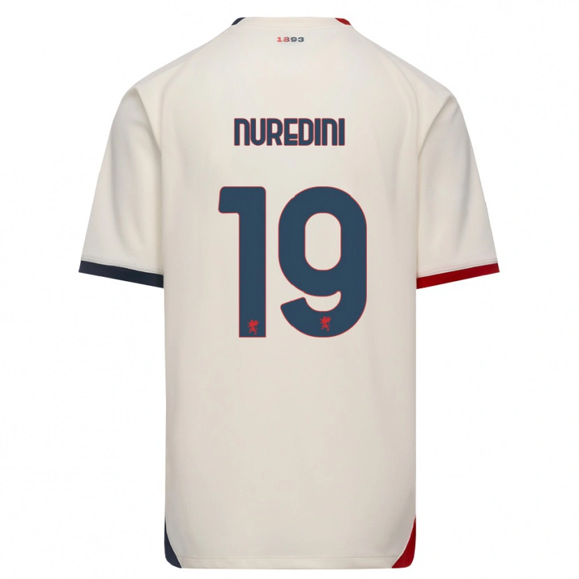 Danxen Homme Maillot Joi Nuredini #19 Blanc Cassé Rouge Tenues Extérieur 2026/27 T-Shirt