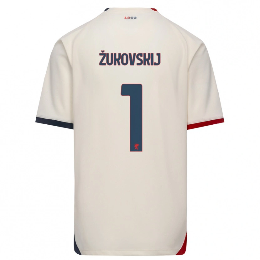 Danxen Homme Maillot Mark Žukovskij #1 Blanc Cassé Rouge Tenues Extérieur 2026/27 T-Shirt
