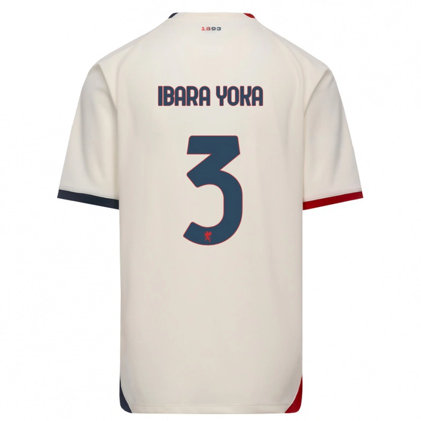 Danxen Homme Maillot Rafael Ibara Yoka #3 Blanc Cassé Rouge Tenues Extérieur 2026/27 T-Shirt