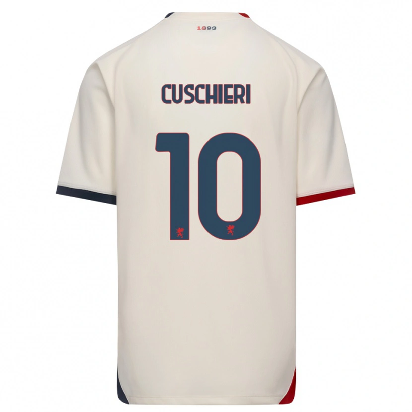 Danxen Homme Maillot Rachel Cuschieri #10 Blanc Cassé Rouge Tenues Extérieur 2026/27 T-Shirt