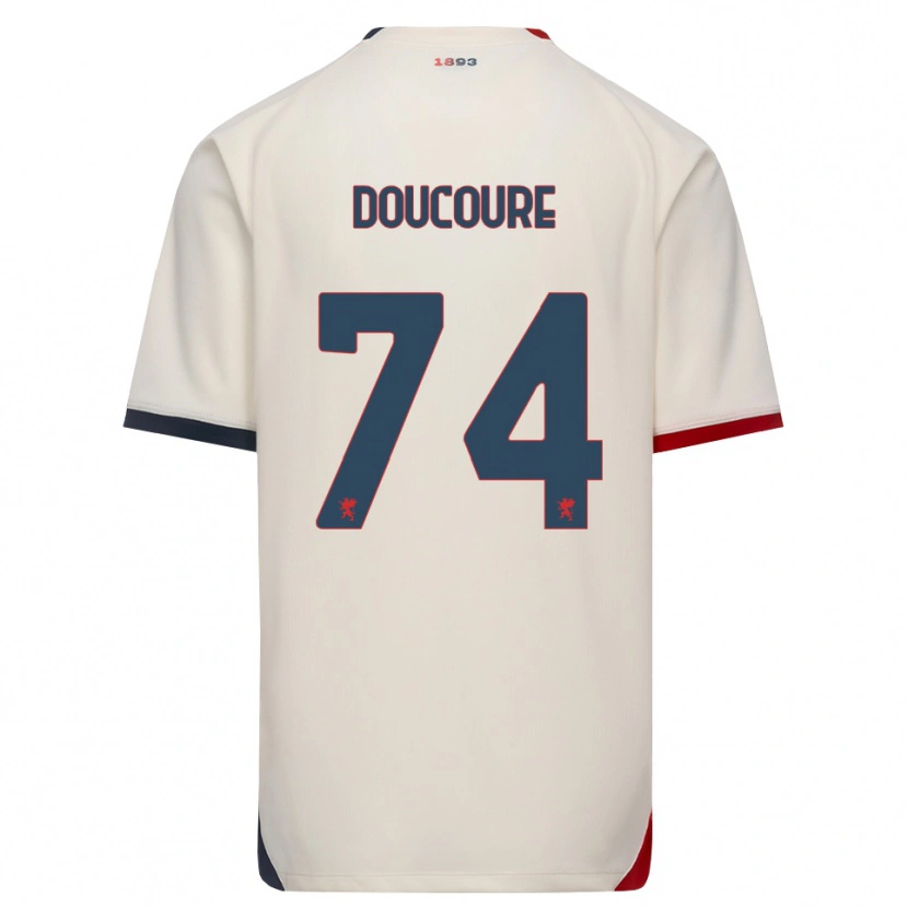 Danxen Homme Maillot Mamedi Doucouré #74 Blanc Cassé Rouge Tenues Extérieur 2026/27 T-Shirt