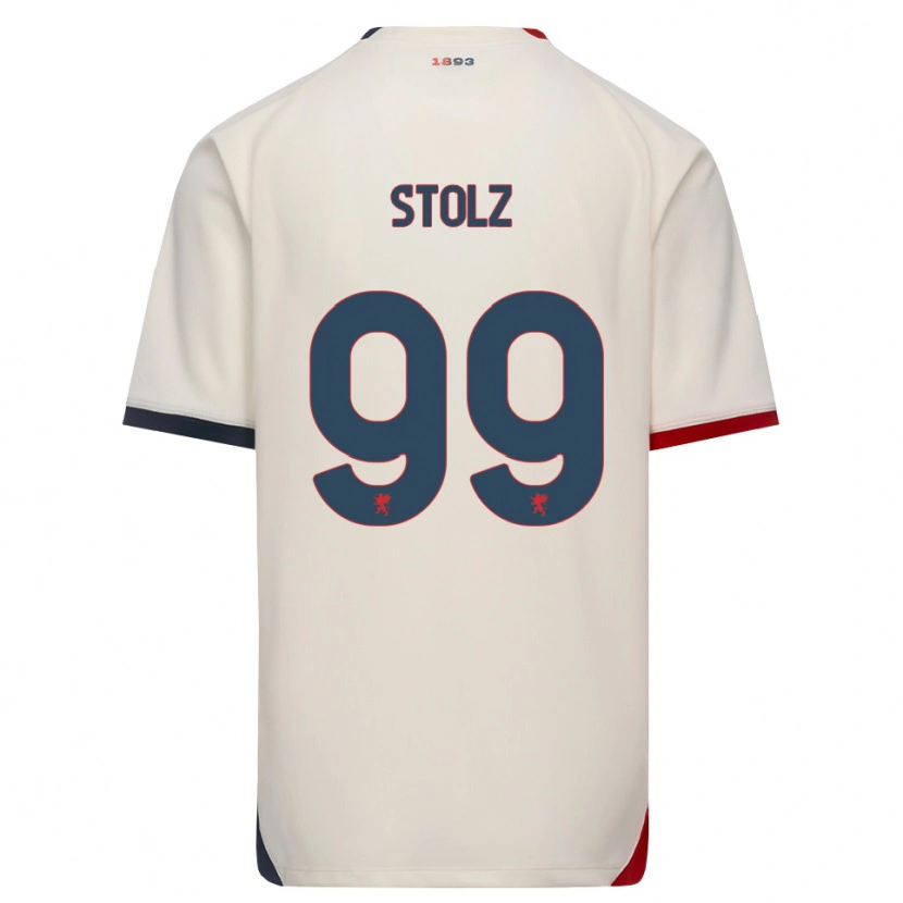 Danxen Homme Maillot Franz Stolz #99 Blanc Cassé Rouge Tenues Extérieur 2026/27 T-Shirt