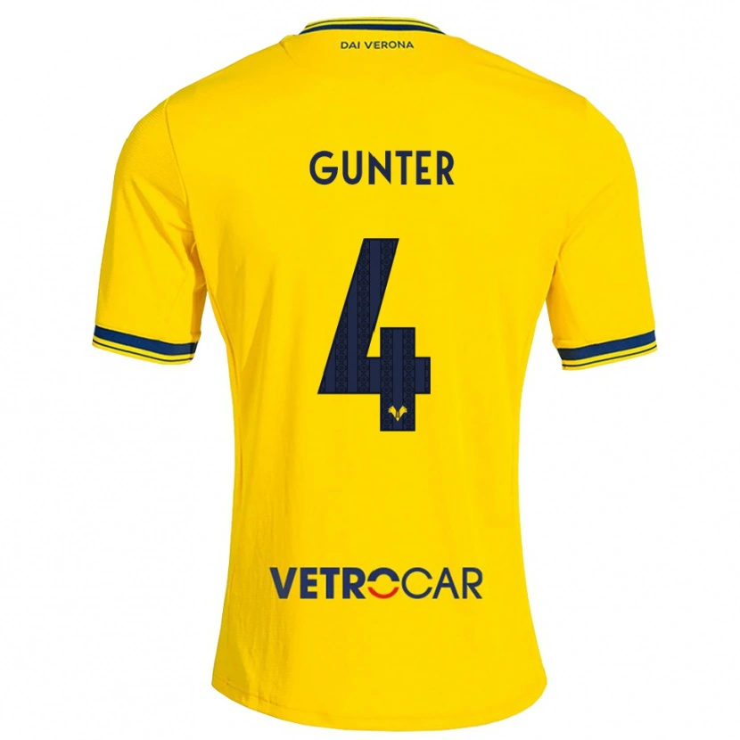 Danxen Homme Maillot Koray Günter #4 Jaune Rouge Tenues Extérieur 2026/27 T-Shirt