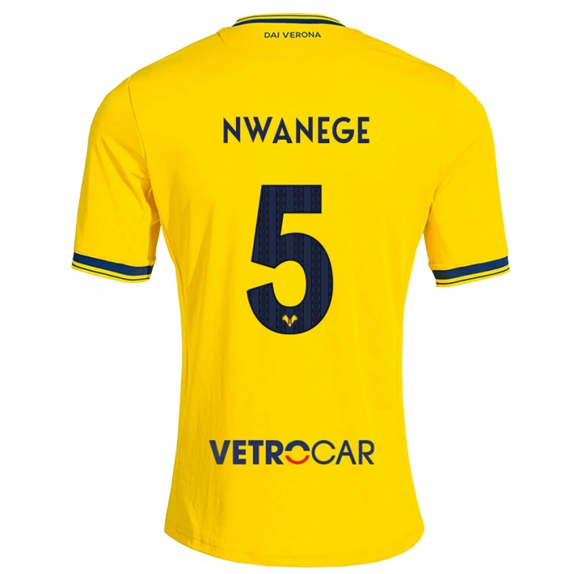 Danxen Homme Maillot Karlson Nwanege #5 Jaune Rouge Tenues Extérieur 2026/27 T-Shirt