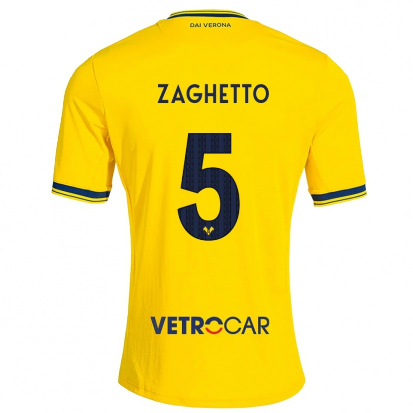 Danxen Homme Maillot Habib Zaghetto #5 Jaune Rouge Tenues Extérieur 2026/27 T-Shirt
