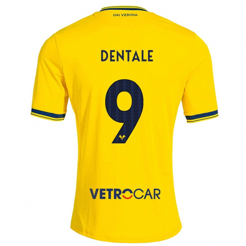 Danxen Homme Maillot Alessandro Dentale #9 Jaune Rouge Tenues Extérieur 2026/27 T-Shirt