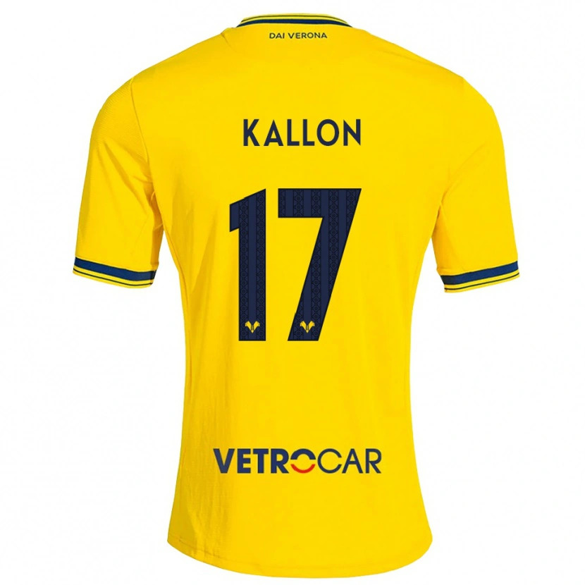 Danxen Homme Maillot Yayah Kallon #17 Jaune Rouge Tenues Extérieur 2026/27 T-Shirt