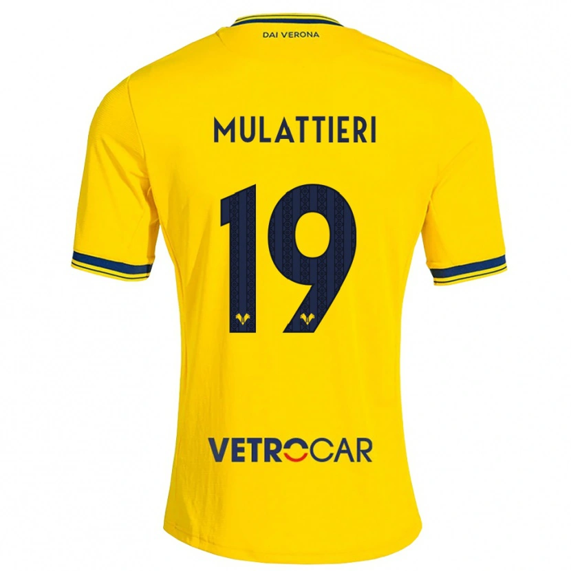 Danxen Homme Maillot Samuele Mulattieri #19 Jaune Rouge Tenues Extérieur 2026/27 T-Shirt