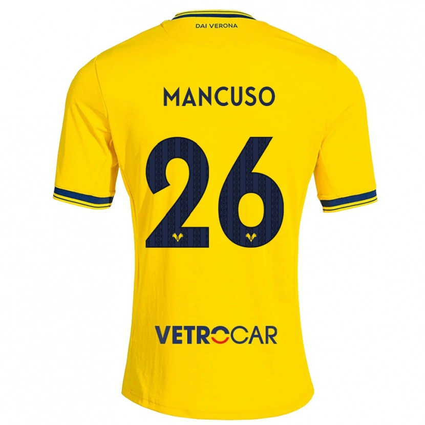 Danxen Homme Maillot Giulia Mancuso #26 Jaune Rouge Tenues Extérieur 2026/27 T-Shirt