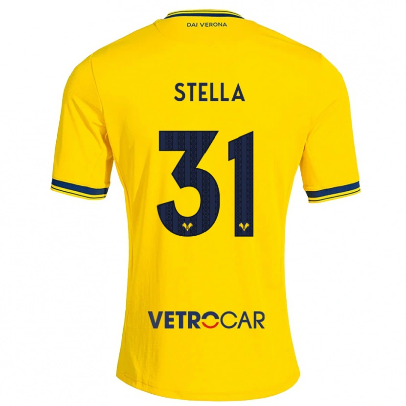Danxen Homme Maillot Kevin Stella #31 Jaune Rouge Tenues Extérieur 2026/27 T-Shirt