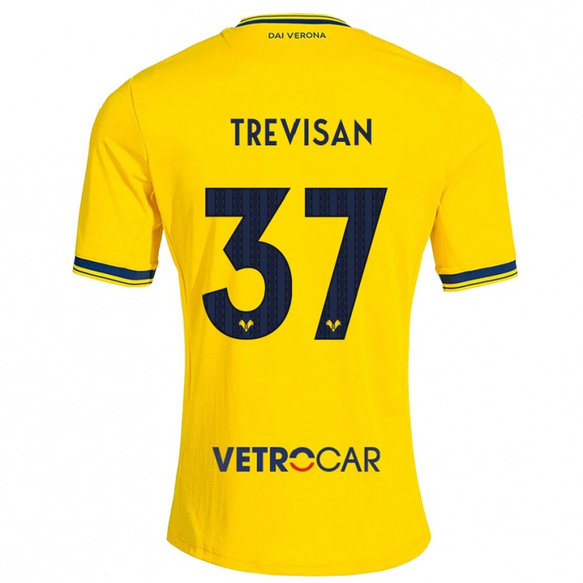 Danxen Homme Maillot Michael Trevisan #37 Jaune Rouge Tenues Extérieur 2026/27 T-Shirt