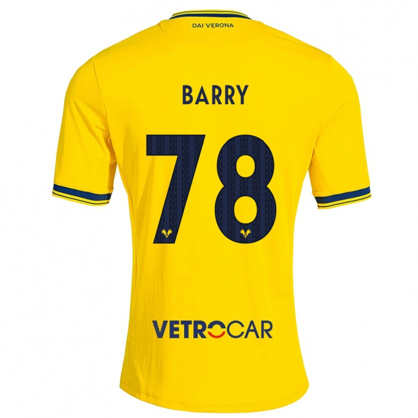 Danxen Homme Maillot Oumar Barry #78 Jaune Rouge Tenues Extérieur 2026/27 T-Shirt