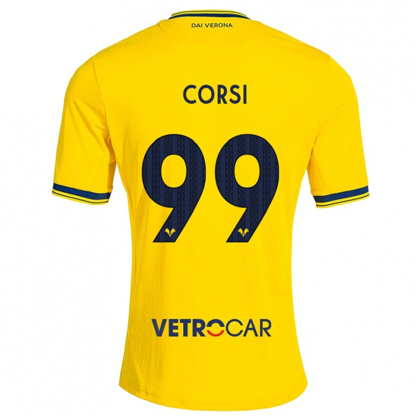 Danxen Homme Maillot Sara Corsi #99 Jaune Rouge Tenues Extérieur 2026/27 T-Shirt