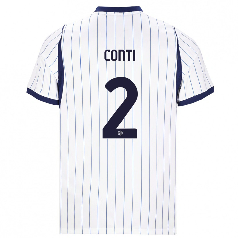 Danxen Homme Maillot Arturo Conti #2 Blanc Bleu Marine Tenues Extérieur 2026/27 T-Shirt