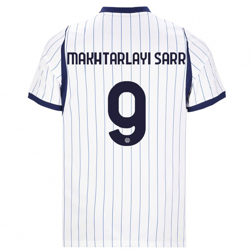 Danxen Homme Maillot Amadou Makhtarlayi Sarr #9 Blanc Bleu Marine Tenues Extérieur 2026/27 T-Shirt