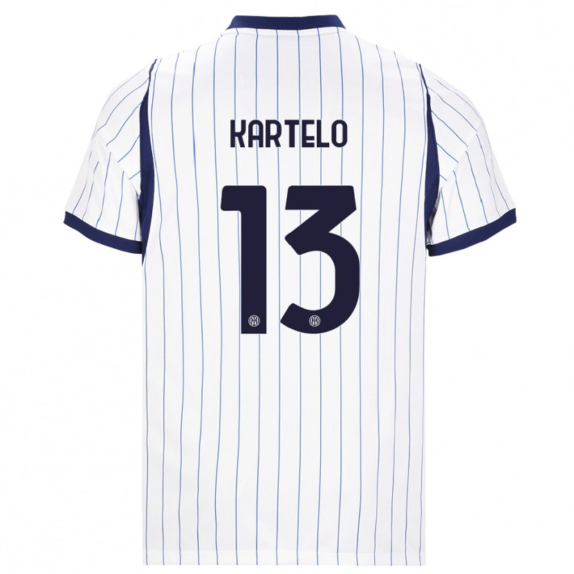 Danxen Homme Maillot Dominik Kartelo #13 Blanc Bleu Marine Tenues Extérieur 2026/27 T-Shirt