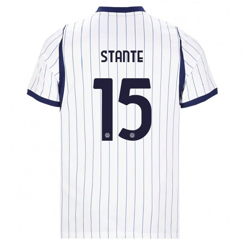 Danxen Homme Maillot Francesco Stante #15 Blanc Bleu Marine Tenues Extérieur 2026/27 T-Shirt