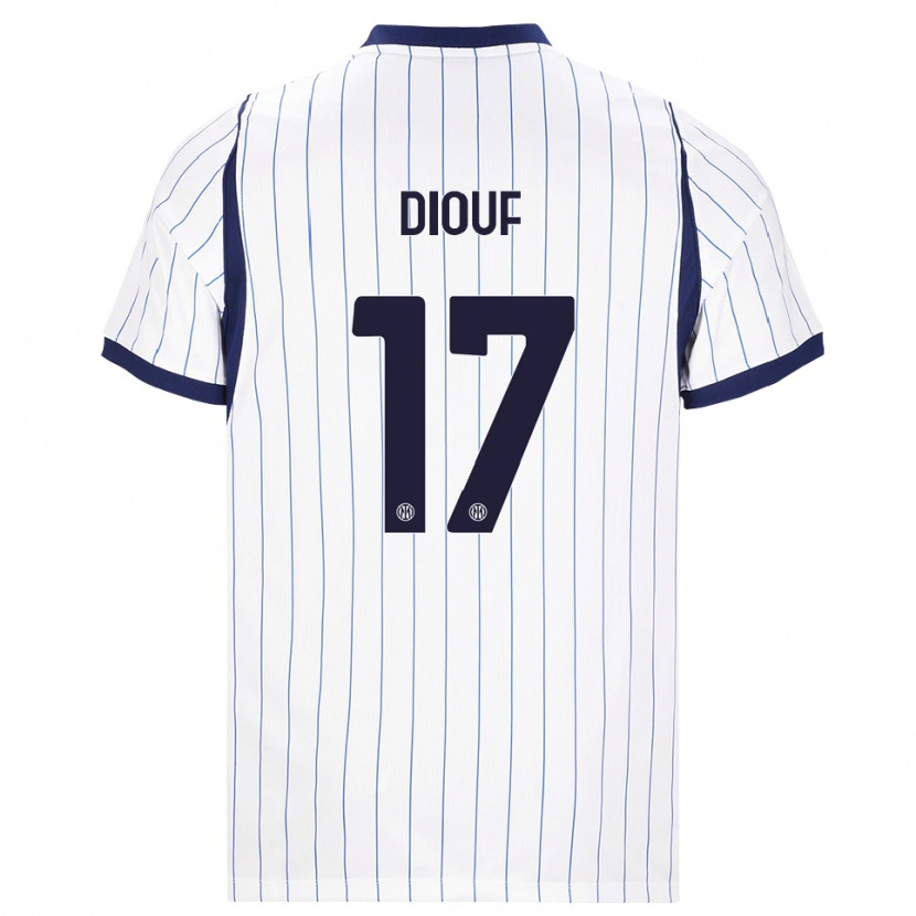 Danxen Homme Maillot Andy Diouf #17 Blanc Bleu Marine Tenues Extérieur 2026/27 T-Shirt