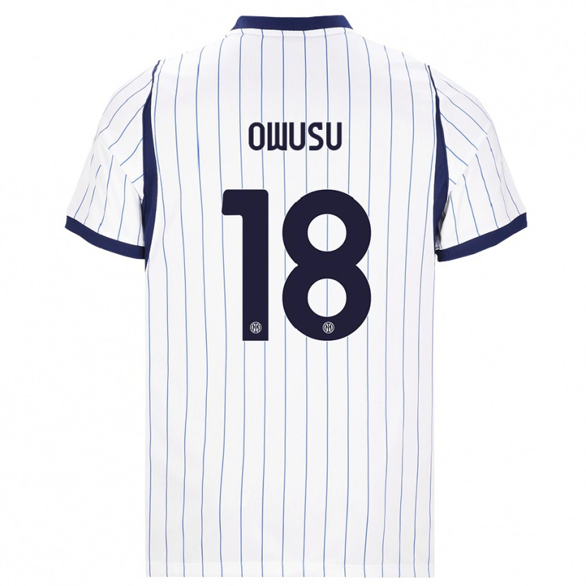 Danxen Homme Maillot Wilberforce Owusu #18 Blanc Bleu Marine Tenues Extérieur 2026/27 T-Shirt
