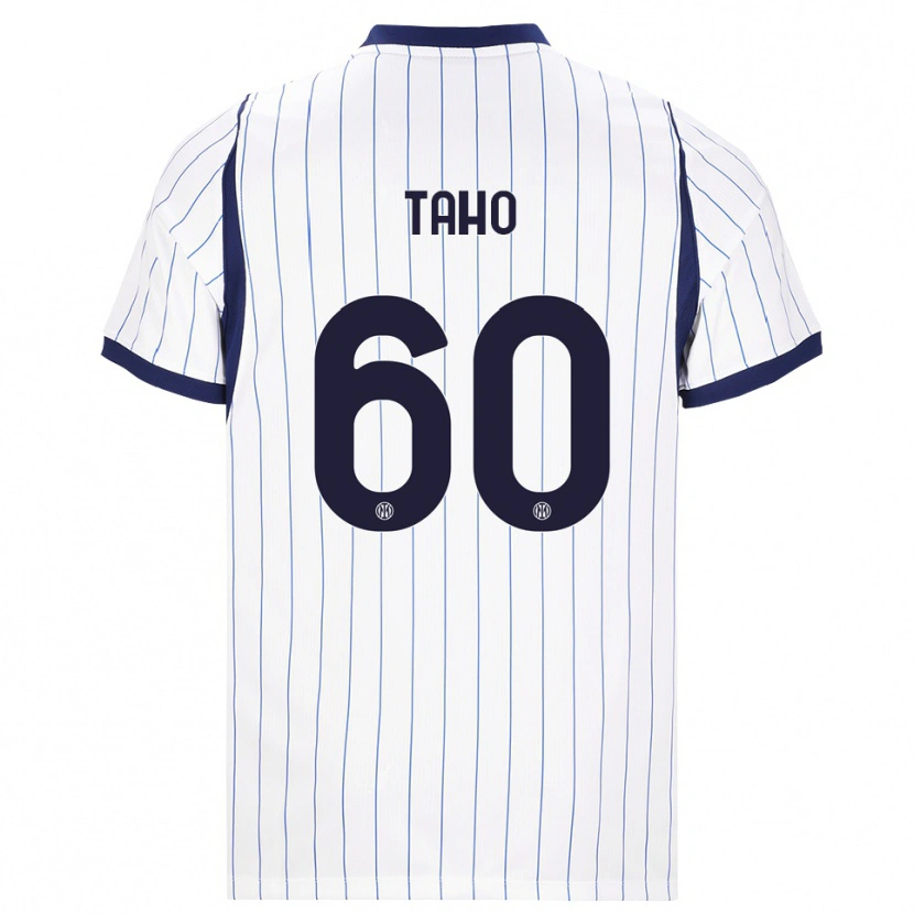 Danxen Homme Maillot Alain Taho #60 Blanc Bleu Marine Tenues Extérieur 2026/27 T-Shirt