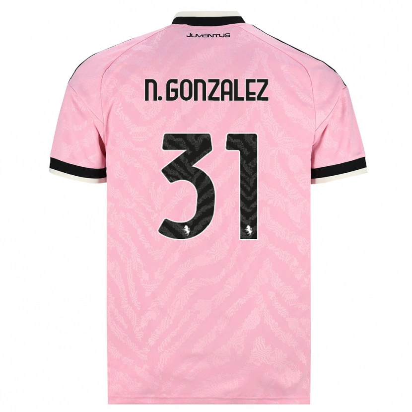 Danxen Homme Maillot Nico González #31 Rose Noir Tenues Extérieur 2026/27 T-Shirt